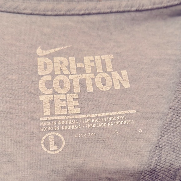 Grey Dri-Fit Cotton Tee - Picture 2 of 2